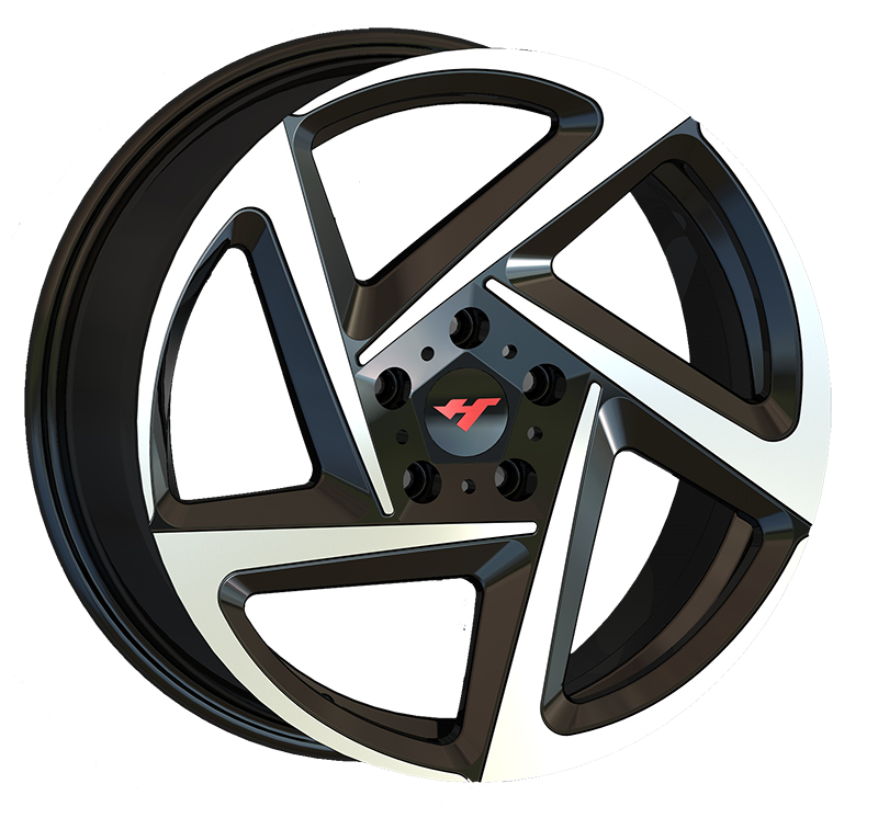 18X8.0 inch BLACK MACHINE FACE wheel rim