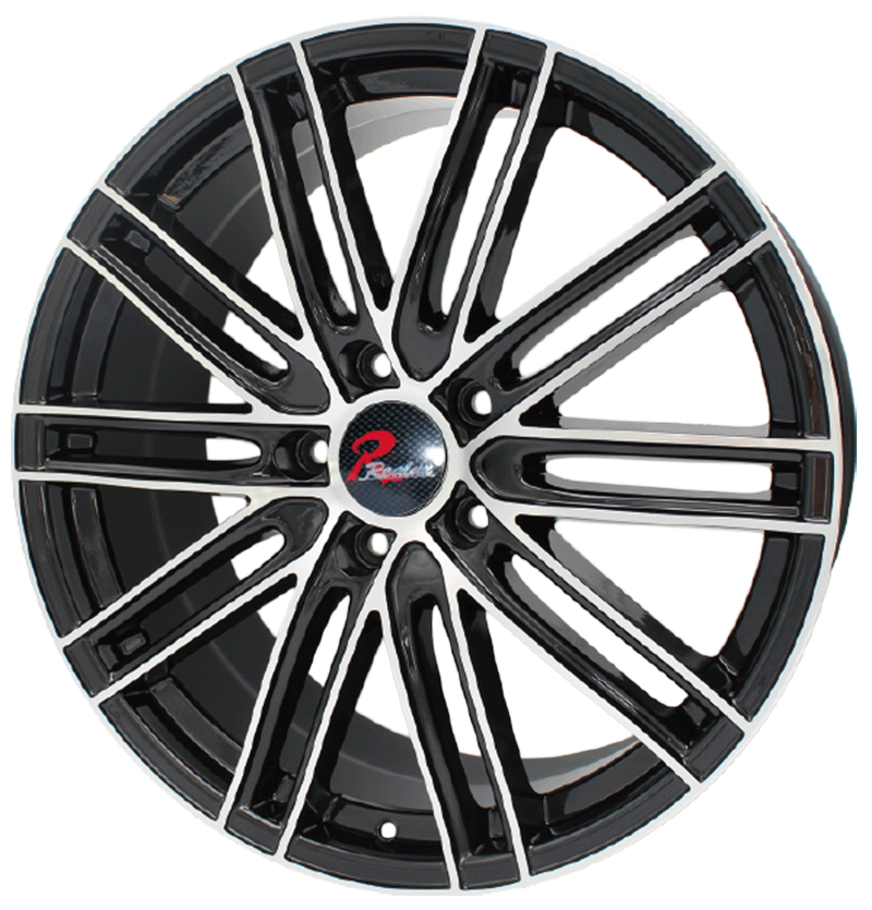 21X9.0-9.5 inch Semi Matte Black Machine Face wheel rim