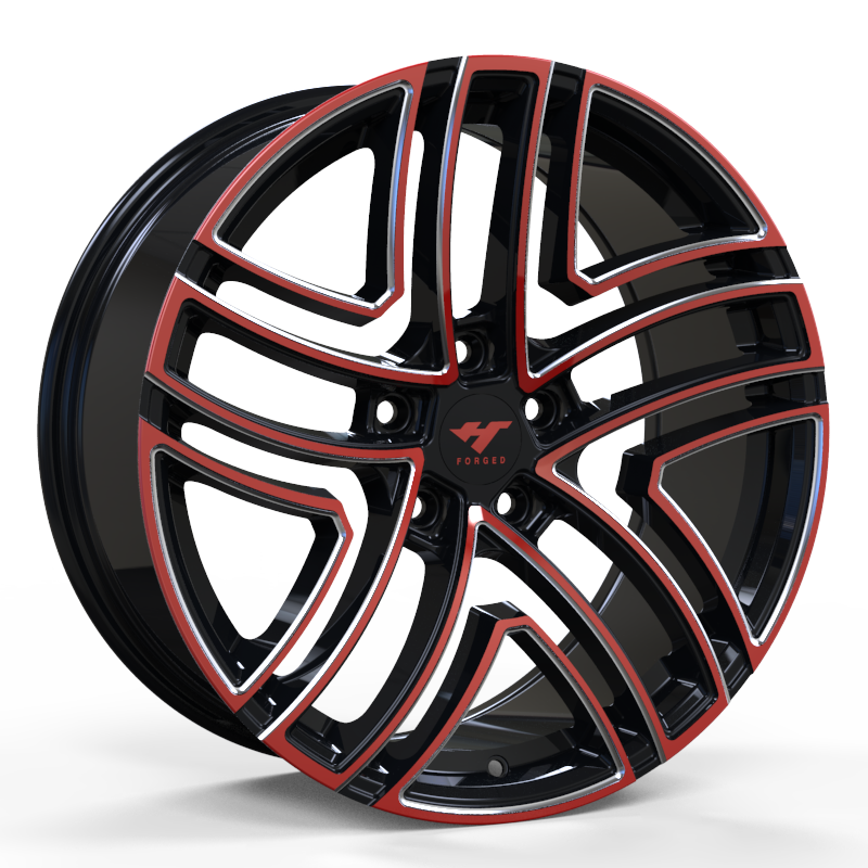 18-24 inch black + red forged and coutom wheel rim