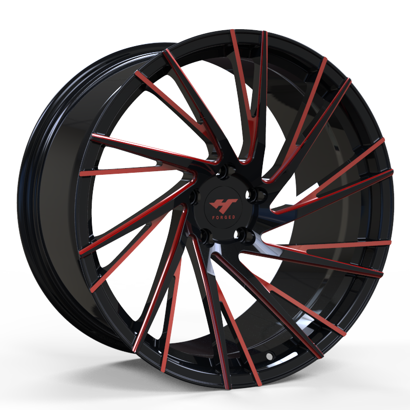 18-24 inch black + red forged and coutom wheel rim