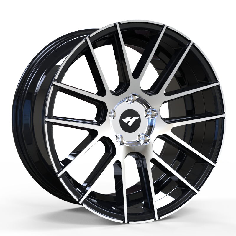18X8.5 inch black / machine face wheel rim