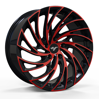 JHZ5011　18X8.5 inch　RED & BLACK wheel rim